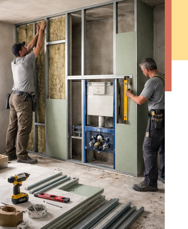 Установка сантехнических перегородок в слободском от 8759 руб. | ОТДЕЛОЧНИК-Слб