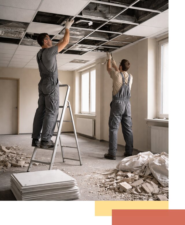 Демонтаж потолков Армстронг профессионально в слободском