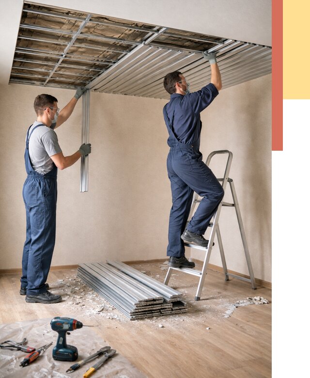 Демонтаж реечного потолка в слободском от 4637 руб. быстро и недорого | ОТДЕЛОЧНИК-Слб