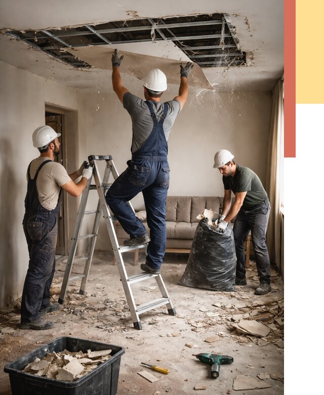 Демонтаж гипсокартонного потолка в слободском от 433 руб. за м2 — ОТДЕЛОЧНИК-Слб