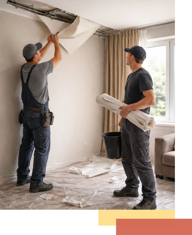 Демонтаж натяжного потолка в слободском быстро и аккуратно