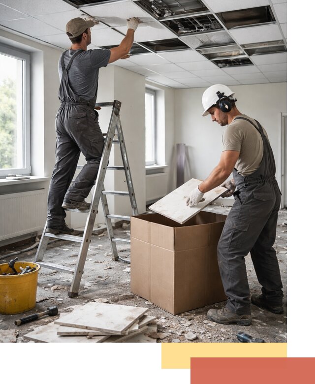 Демонтаж потолочной плитки в слободском быстро и аккуратно