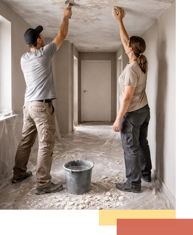 Удаление побелки с потолка в слободском — быстро и аккуратно