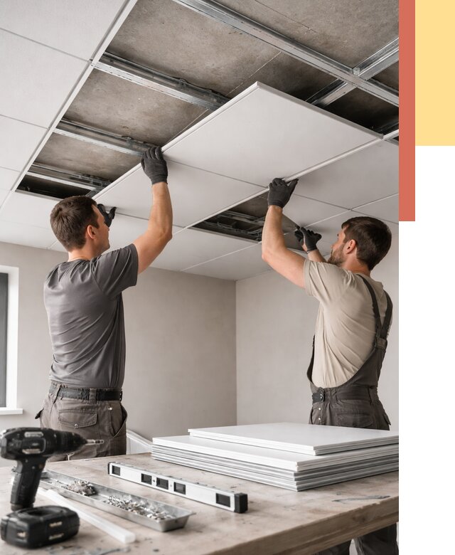 Монтаж кассетного потолка в слободском от 4637 руб/м2 — установка и сборка | ОТДЕЛОЧНИК-Слб