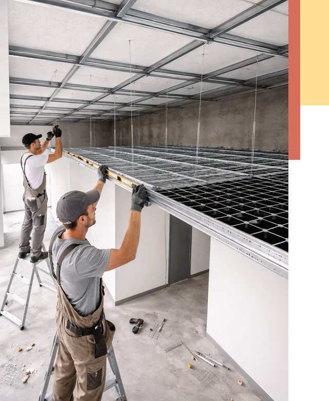 Монтаж потолка грильято в слободском от 464 руб./м² — быстрая сборка под ключ | ОТДЕЛОЧНИК-Слб