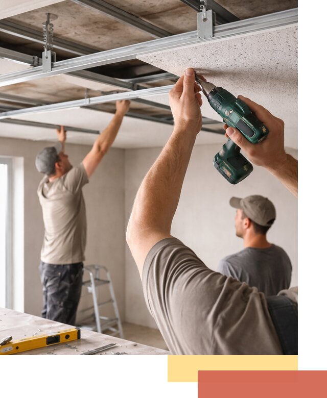 Монтаж акустического потолка в слободском под ключ