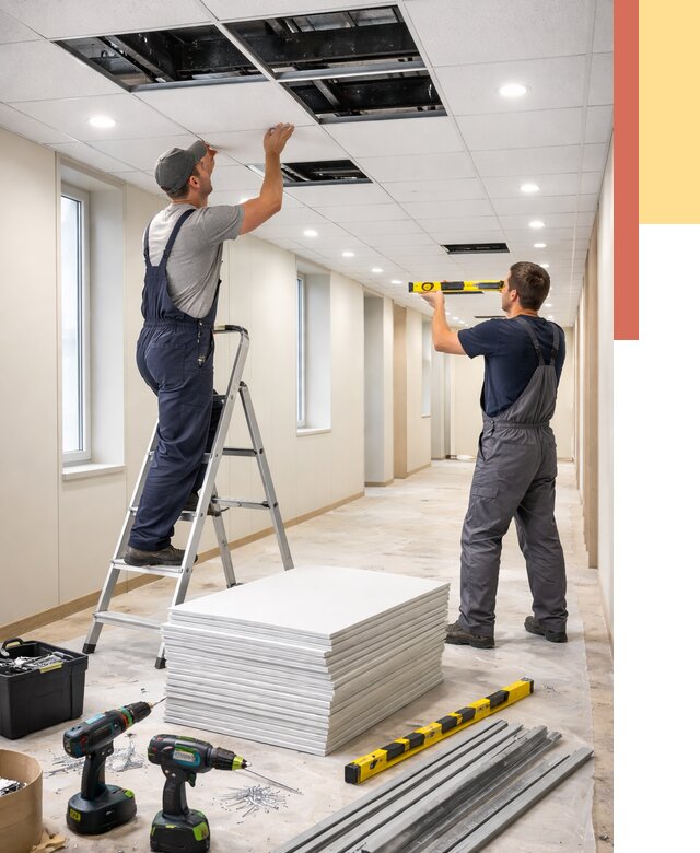 Ремонт потолка Армстронг в слободском от 4637 руб. — быстро и недорого | ОТДЕЛОЧНИК-Слб