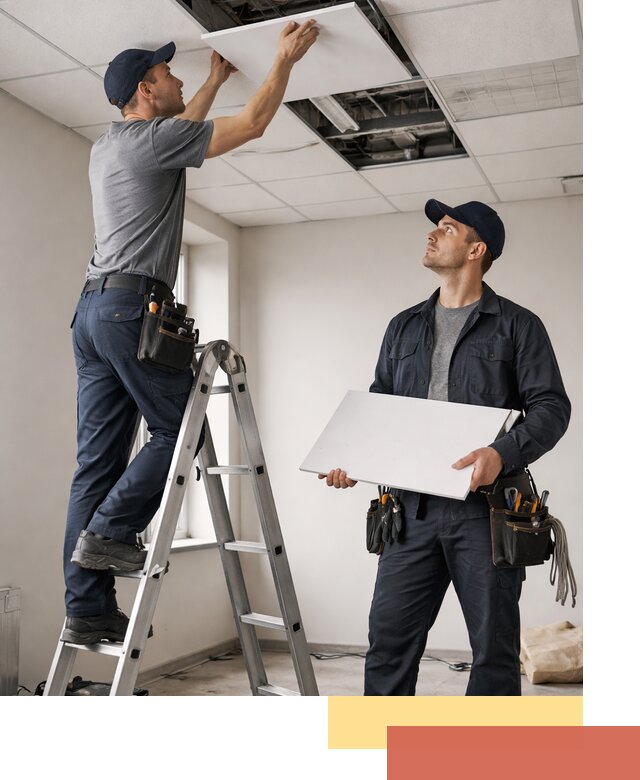 Обслуживание подвесного потолка в слободском — ремонт и чистка