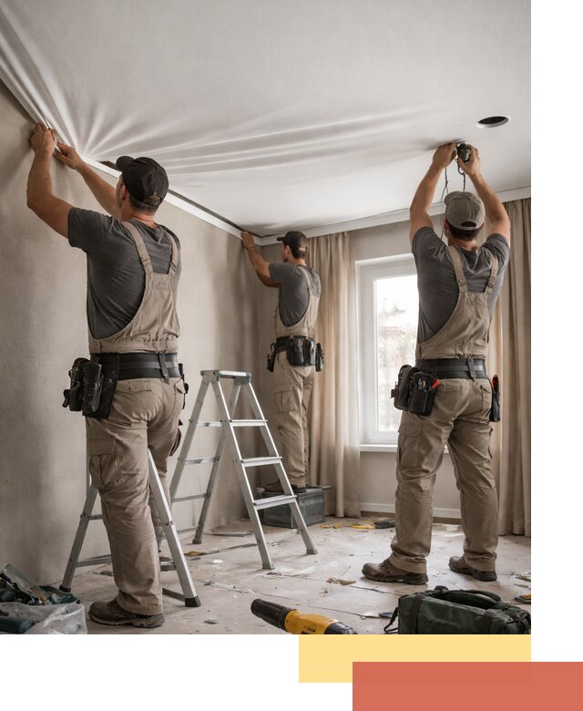 Монтаж матового натяжного потолка в слободском качественно и быстро