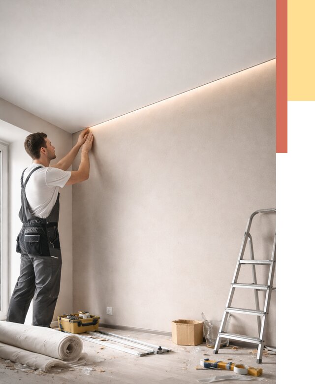 Теневые натяжные потолки в слободском от 8450 руб. под ключ | ОТДЕЛОЧНИК-Слб