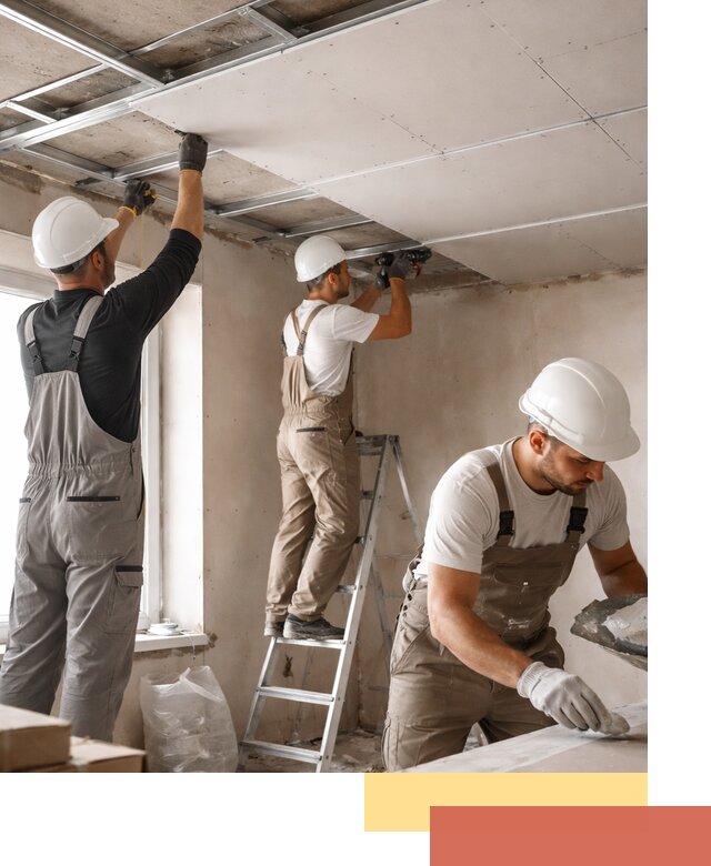 Одноуровневый потолок из гипсокартона в слободском — монтаж и отделка