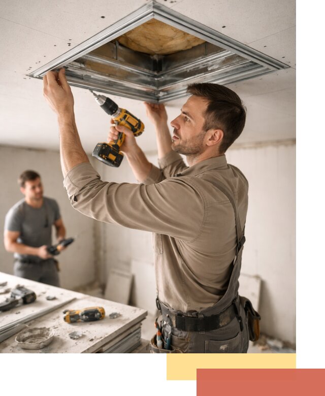 Монтаж люка в потолок из ГКЛ в слободском