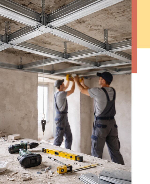 Монтаж каркаса потолка из профиля в слободском от 4637 руб. — услуги ОТДЕЛОЧНИК-Слб