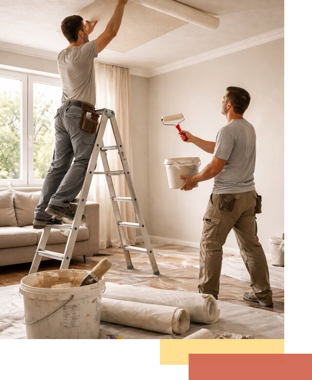 Поклейка обоев на потолок в слободском — качественно и быстро