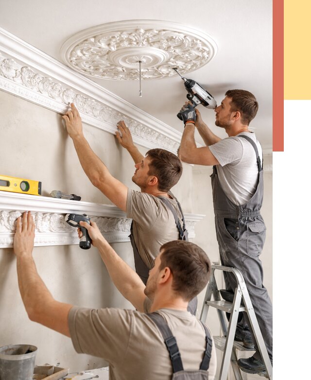 Монтаж лепнины на потолок в слободском от 3298 руб. быстро и недорого | ОТДЕЛОЧНИК-Слб