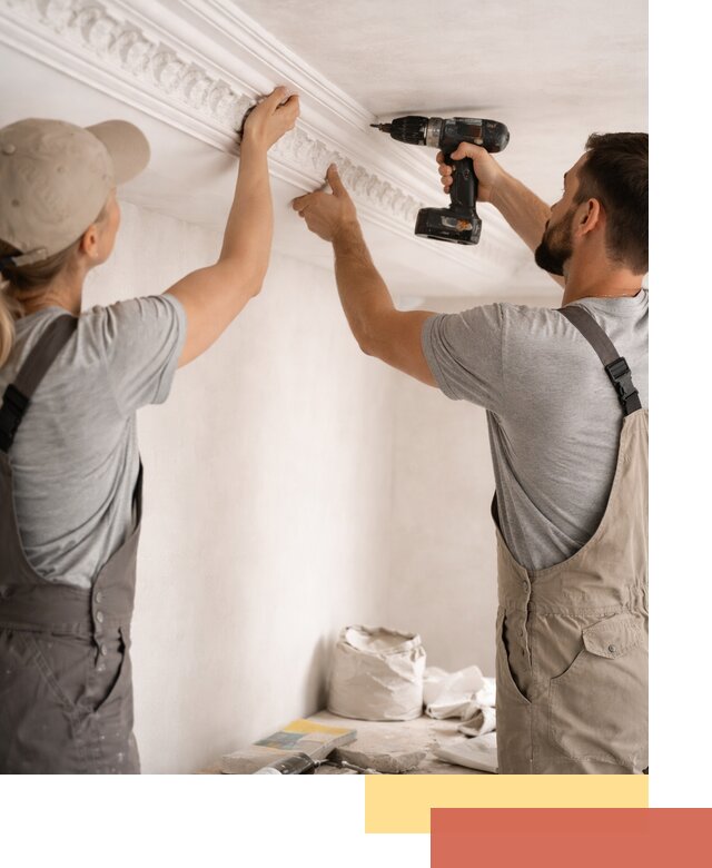 Профессиональный монтаж лепнины на потолок в слободском